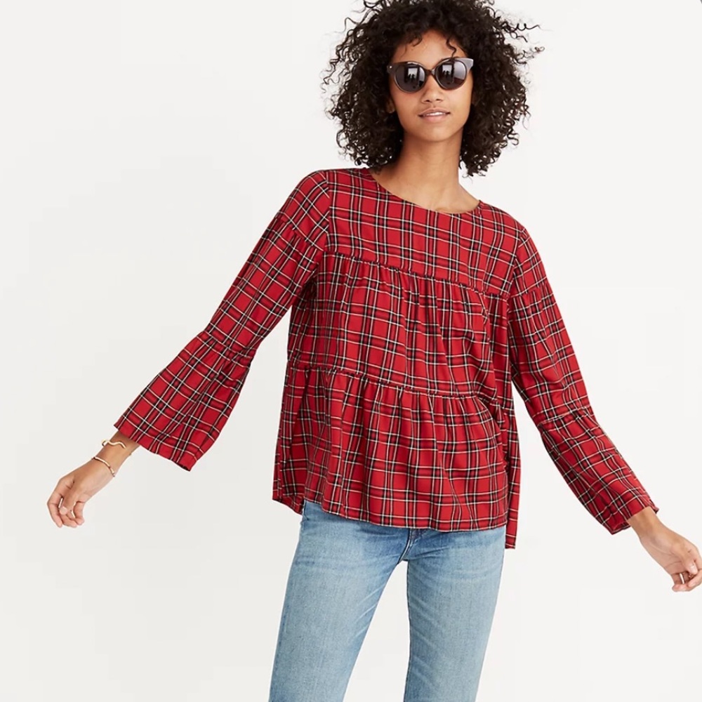 Madewell Plaid Top
